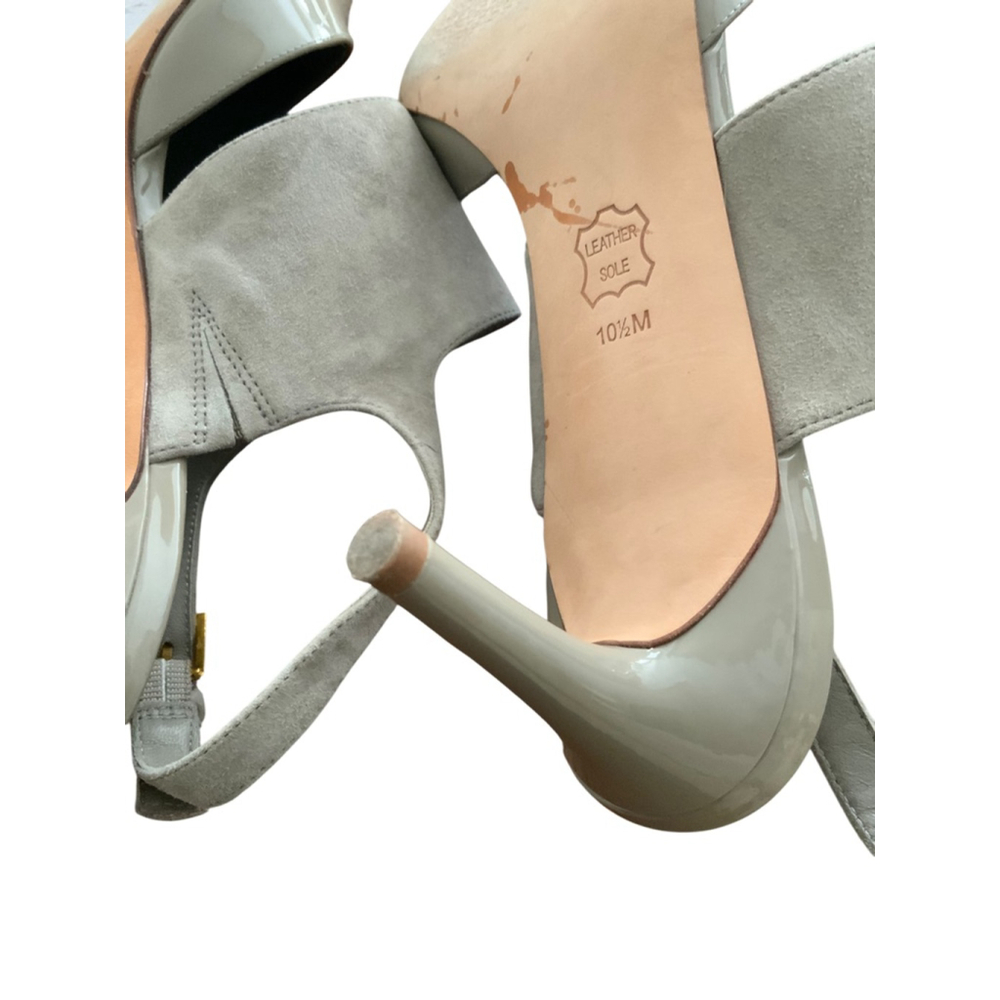 Tory Burch Ashton 65mm Leather Slingback Sandal Dust Storm 10.5 - Picture 7 of 8